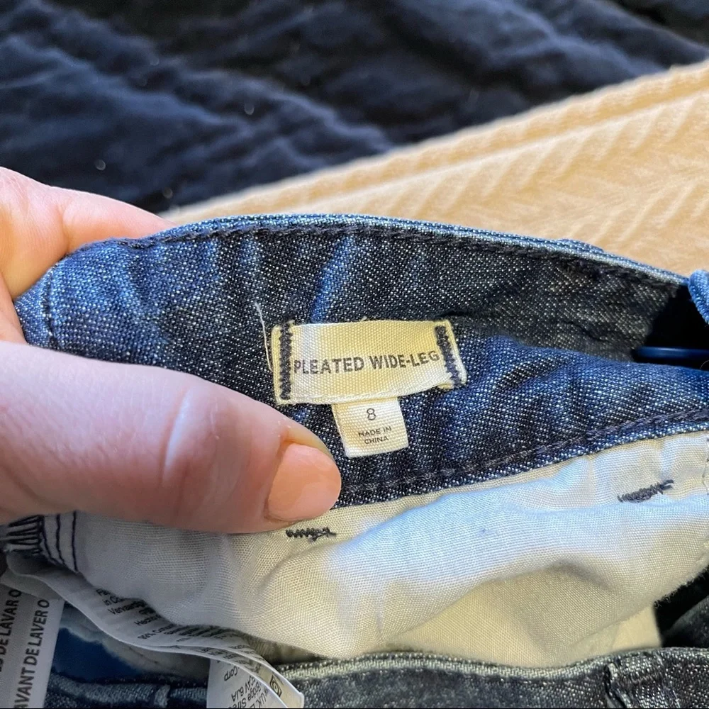 Madewell | Wide Leg Pleated Jeans Denim Size 8 - Picture 5 of 7